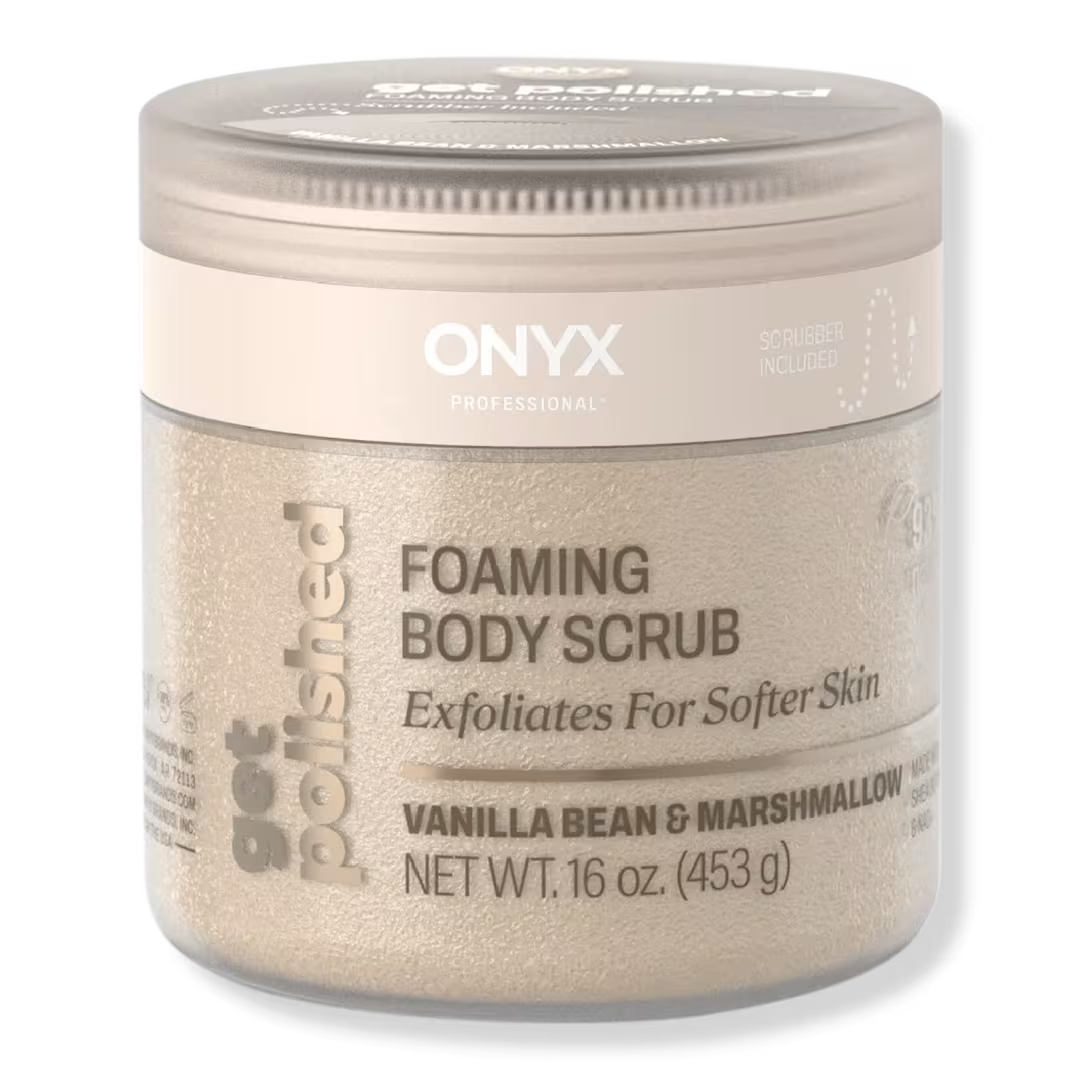 ONYX Get Polished Foaming Body Scrub, Vanilla Bean & Marshmellow, 16 oz