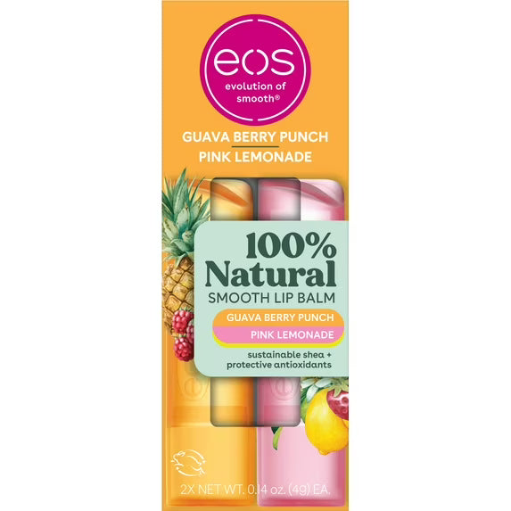 EOS Lip Balm Caddy Pack - Pink Lemonade & Guava Berry Punch, 2 count