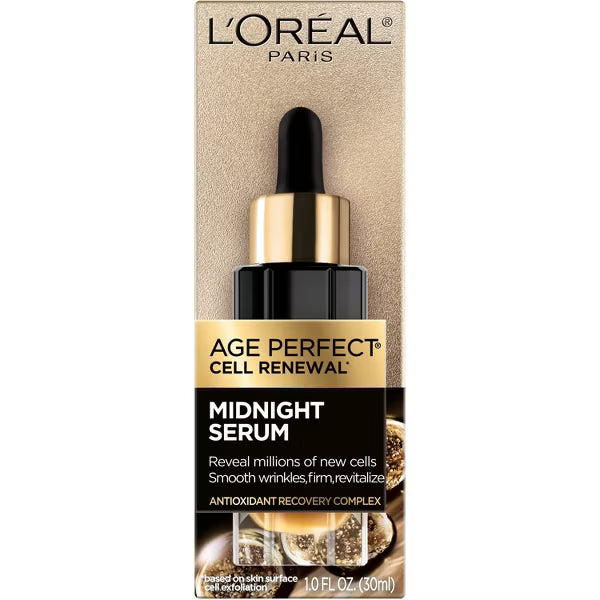 L'ORÉAL PARIS Age Perfect Cell Renewal Midnight Serum Anti-Aging Complex, 1 fl oz