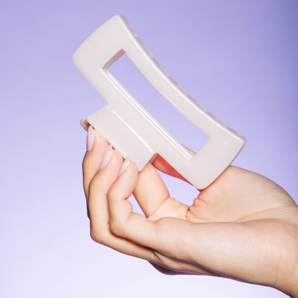 GIMME Thick Hair Rectangle Claw Clip - Purple and Cream, 2 count