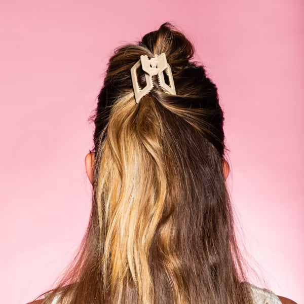 GIMME Fine Hair Square Extra Grip Claw Clip - Tan and Black, 2 count