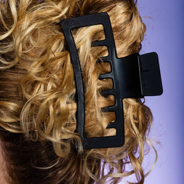 GIMME Thick Hair Extra Large Rectangle Double Teeth Claw Clip - Black, 1 count