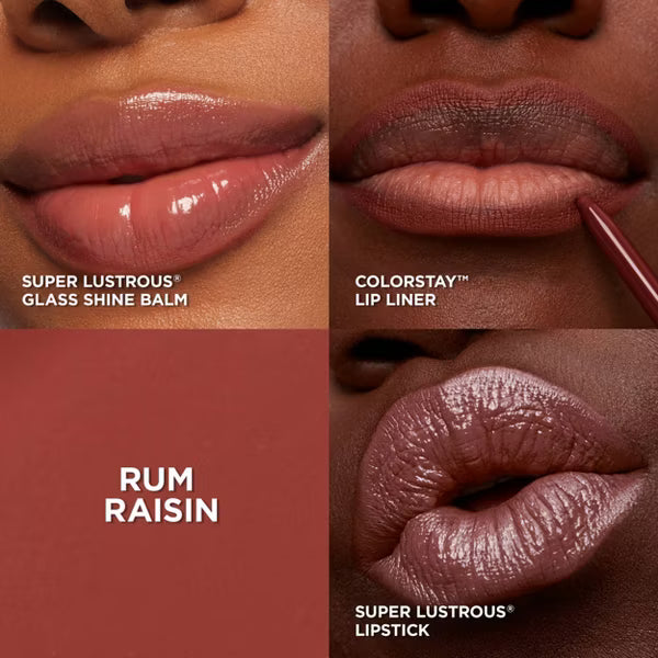 REVLON Liner, Lipstick & Balm Lip Kit - Rum Raisin Gift Set, 3 count