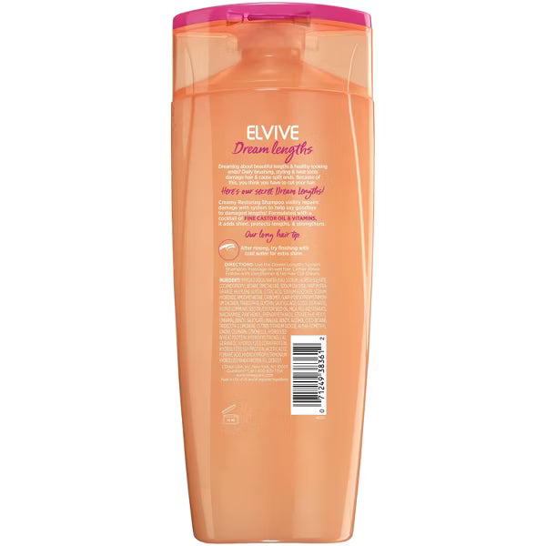 L'ORÉAL PARIS Elvive Dream Lengths Restoring Shampoo for Long and Damaged Hair, 12.6 fl. oz.
