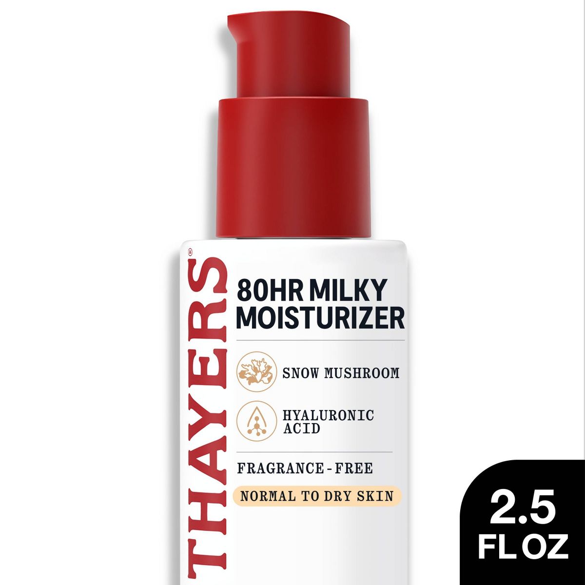 Thayers Remedies 80 Hour Hydrating Milky Liquid Moisturizer with Hyaluronic Acid, 2.5 oz
