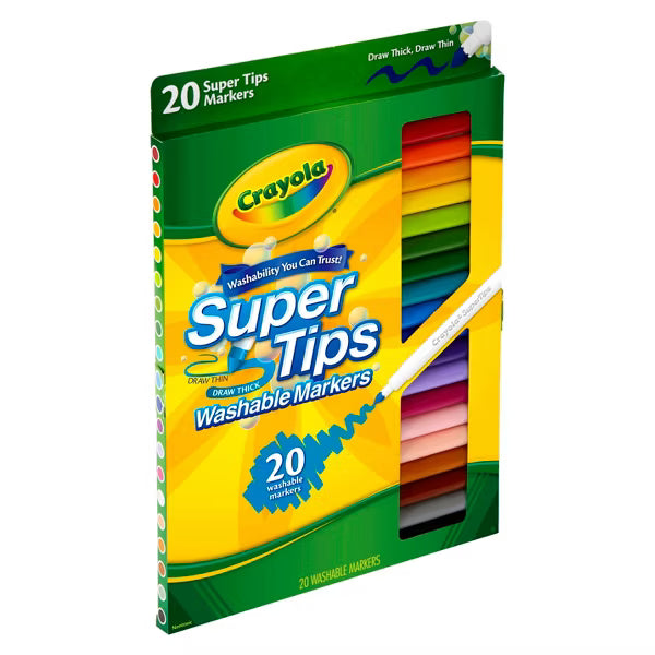 Crayola Washable Super Tips, 20 count