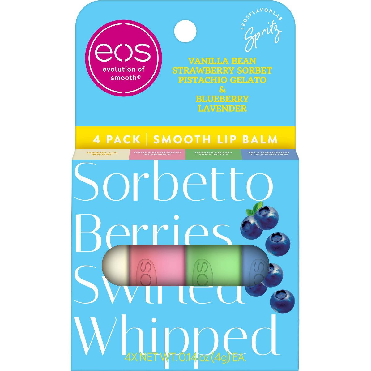 eos Limited Edition Lip Balm Variety Pack - Gelato Shop, 4 count