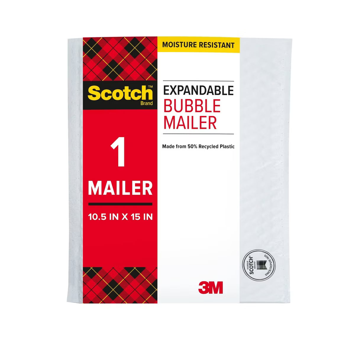 Scotch Expandable Bubble Mailer - White, Size 5 Large