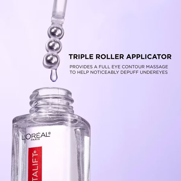 L'ORÉAL PARIS Revitalift Derm Intensives Hyaluronic Acid and Caffeine Eye Serum, 0.67 fl oz