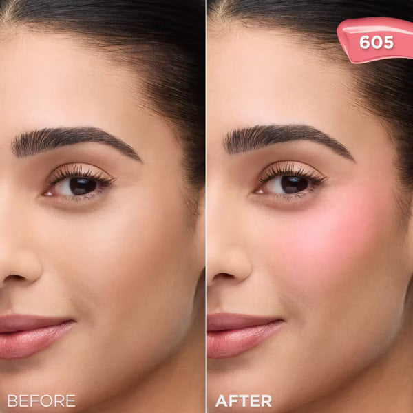 L'ORÉAL PARIS Lumi Le Liquid Blush, Intense Liquid Pigments, 605 Dewy Bright Pink, 0.33 fl oz