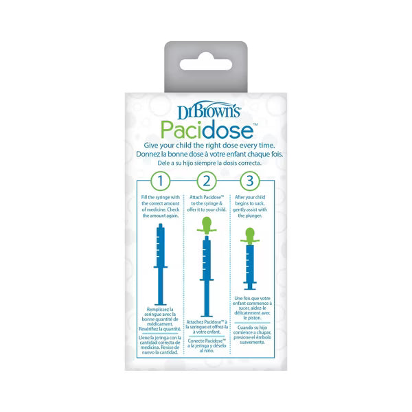 Dr Brown's Pacidose Liquid Medicine Dispenser for Babies with 2 Pacifier Bulbs - 0-6M & 6-18M