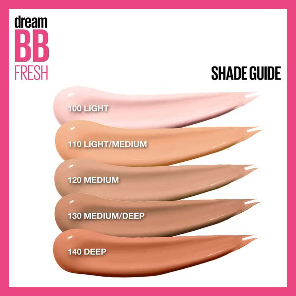MAYBELLINE New York Dream BB Fresh BB Cream, 130 Medium / Deep, 1 oz