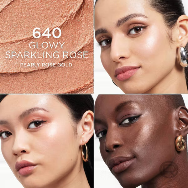 L'ORÉAL PARIS Lumi Le Glass Highlighter Stick, 640 Glowy Sparking Rose, 0.17 oz