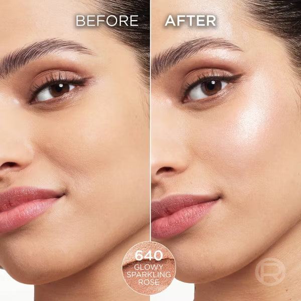 L'ORÉAL PARIS Lumi Le Glass Highlighter Stick, 640 Glowy Sparking Rose, 0.17 oz