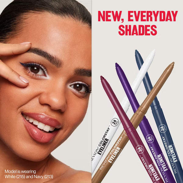 REVLON ColorStay Pencil Waterproof Eyeliner With Built-In Sharpener - 213 Navy