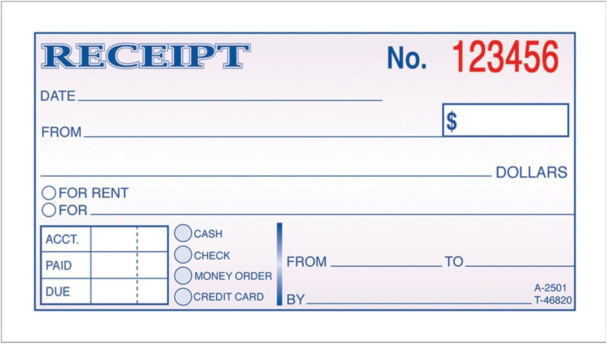 Adams Carbonless Money and Rent Receipt - Two Parts, 50 Sheets-087958225013-LR-111032-2-LR eShop
