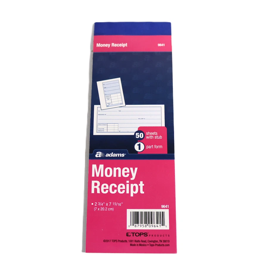 Adams Money Receipt Book With Stub, 50 Sheets-087958096415-LR-108638-1-LR eShop