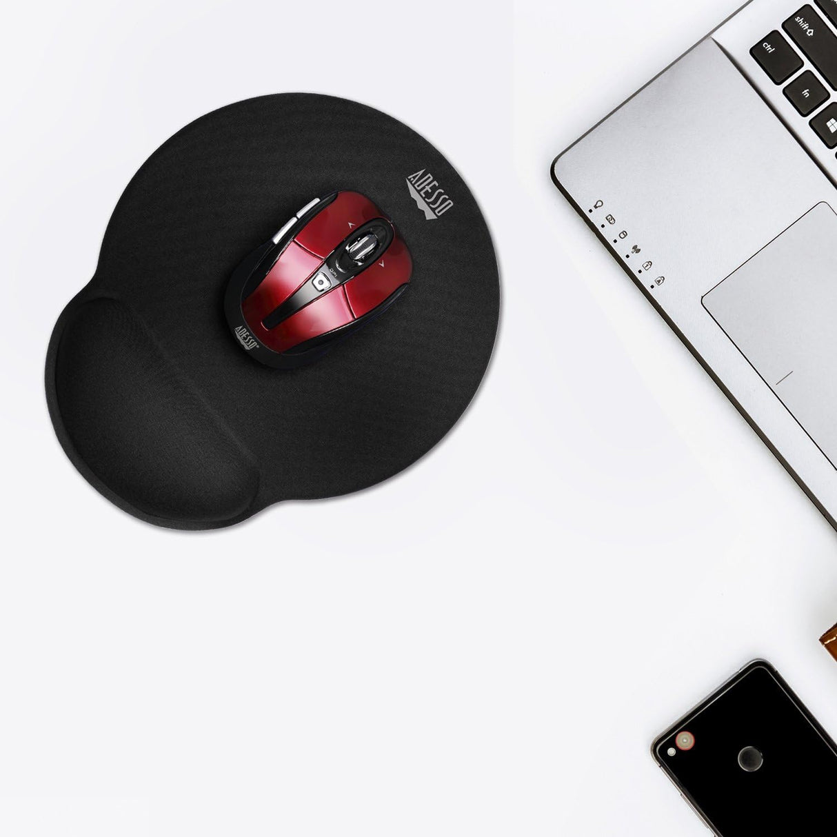 Adesso TRUForm Mouse Pad with Memory Foam Wrist Support - Black-783750009218-LR-335792-5-LR eShop