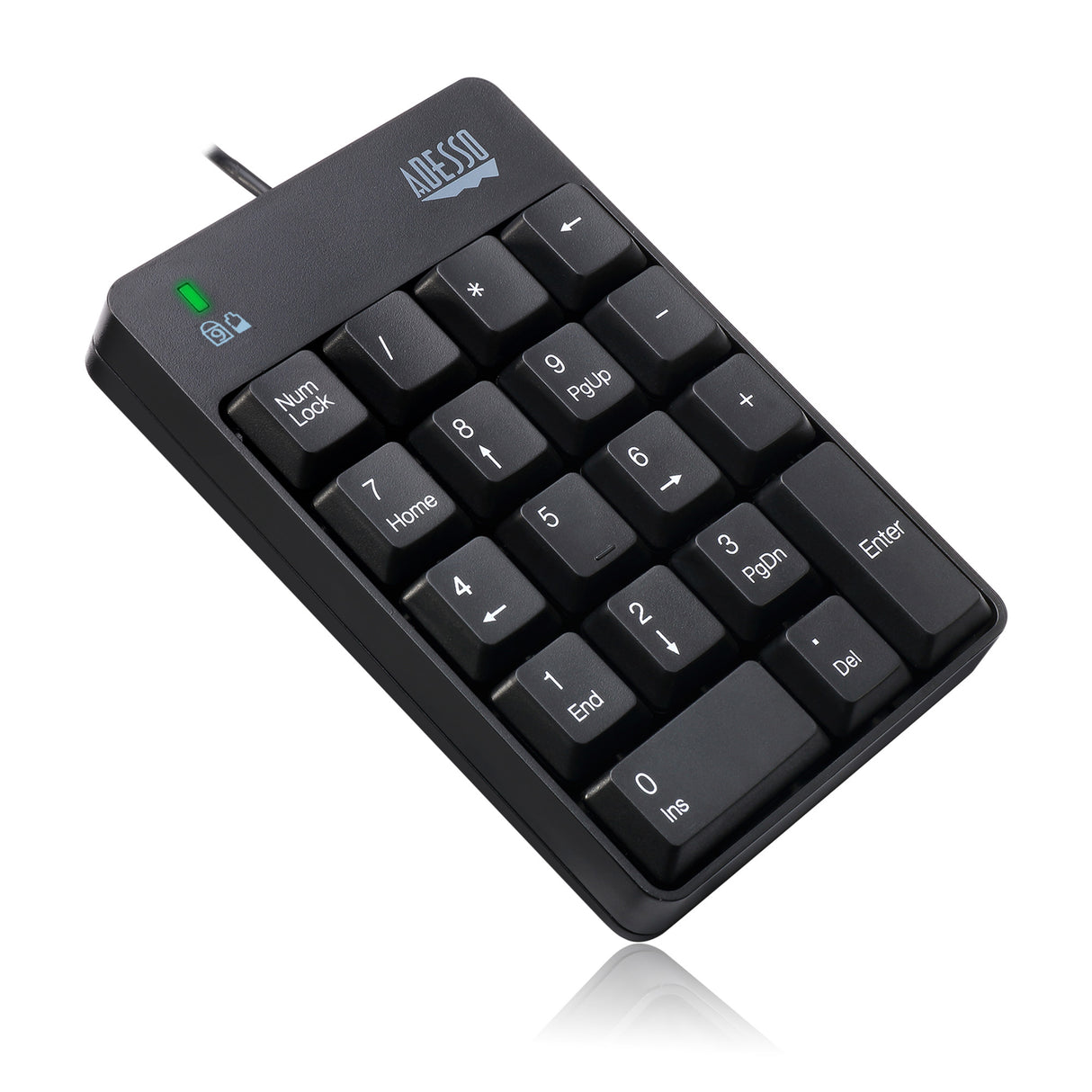 Adesso USB Spill Resistant 18-Key Numeric Keypad - Black-783750008754-LR-322141-4-LR eShop
