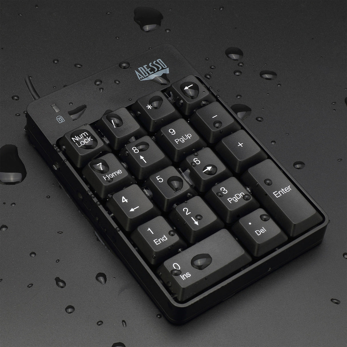 Adesso USB Spill Resistant 18-Key Numeric Keypad - Black-783750008754-LR-322141-5-LR eShop