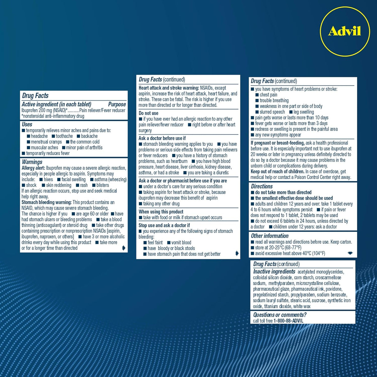 Advil Pain Reliever and Fever Reducer Tablet Vial, 10 Coated Tablets - Single Vial-305730151122-LR-358845-13-LR eShop