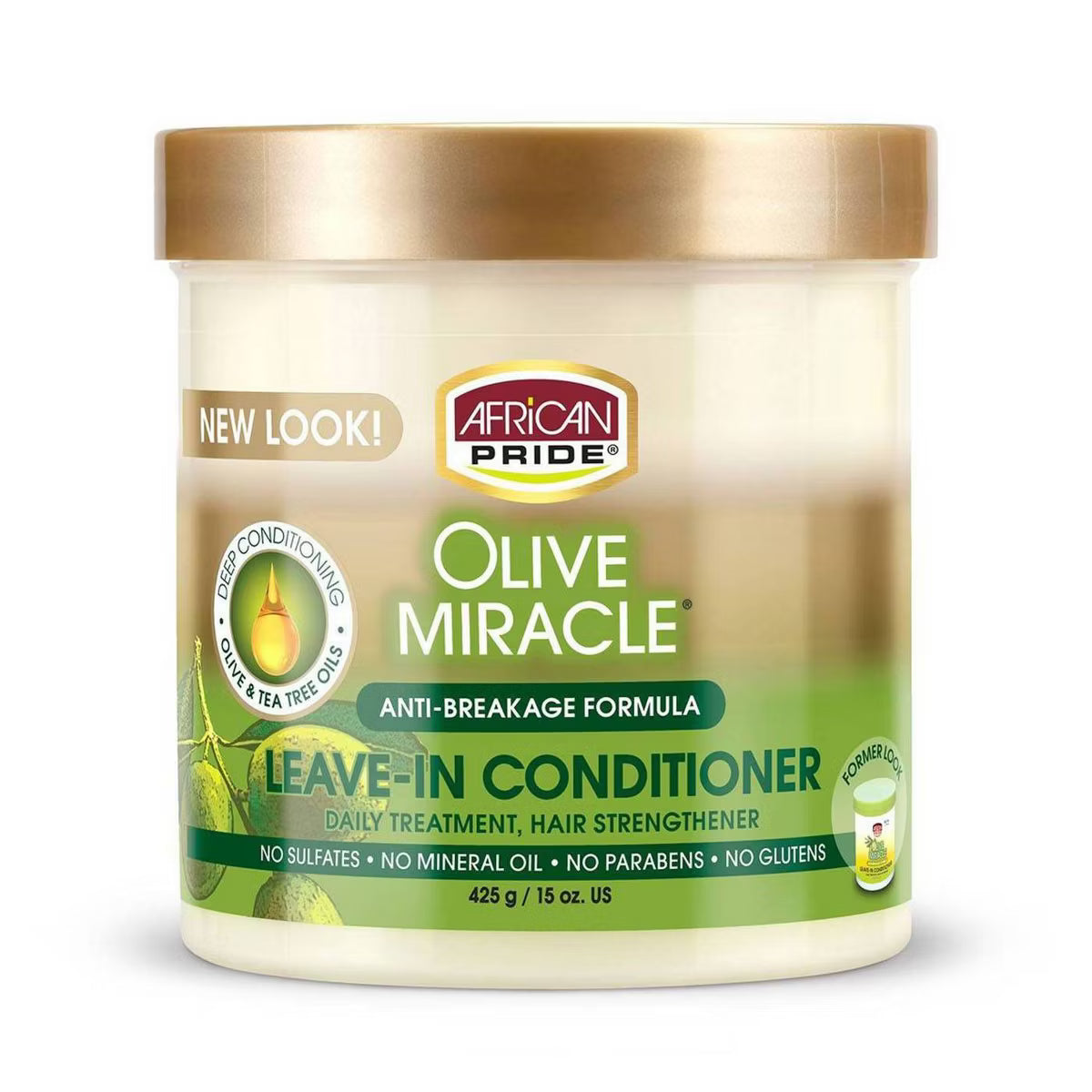 African Pride Olive Miracle Anti-Breakage Leave -In Conditioner Cream, 15 oz-802535434158-LR-306930-1-LR eShop