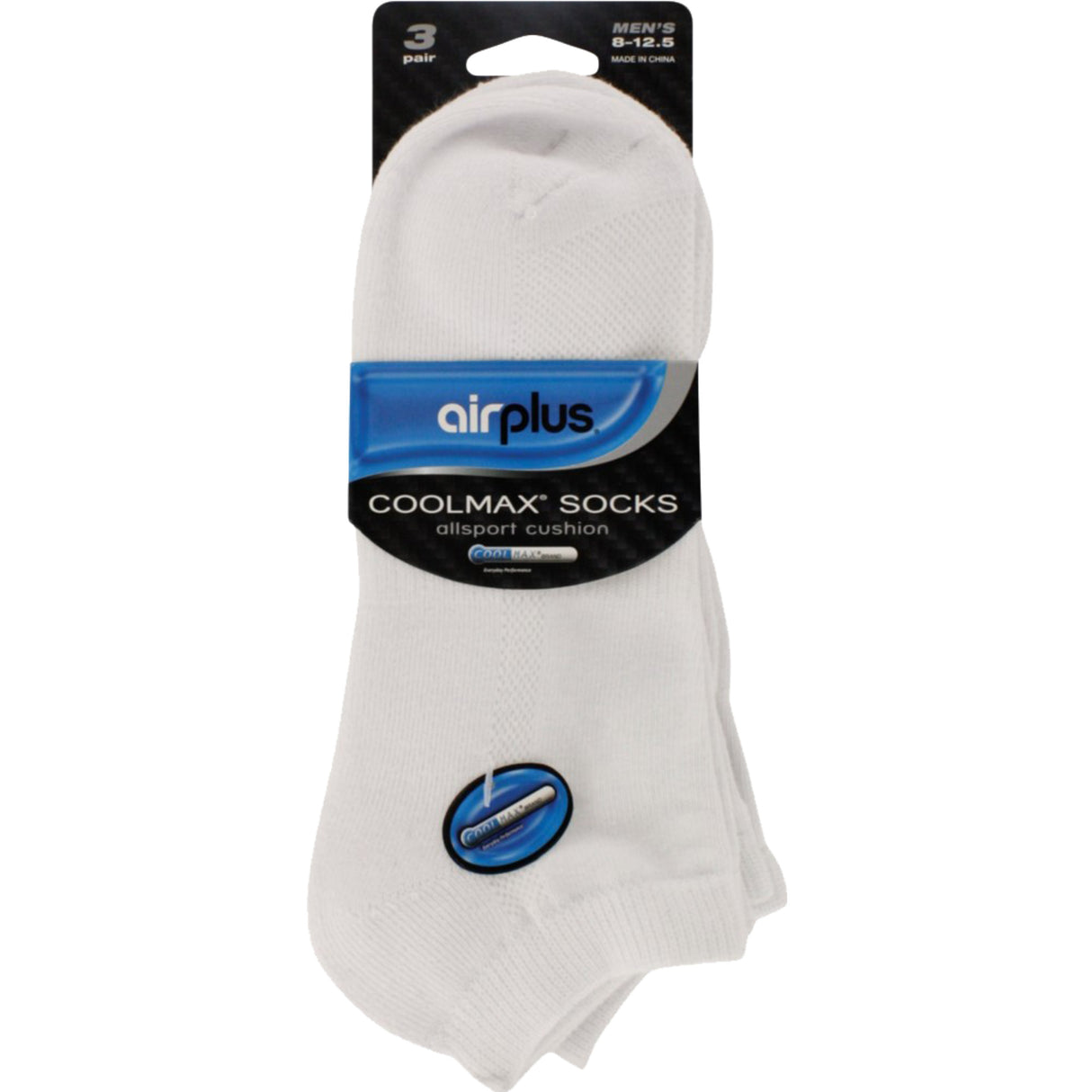 airplus Coolmax Men's All Sport Socks - White, 3 pairs-096506202024-LR-316580-1-LR eShop
