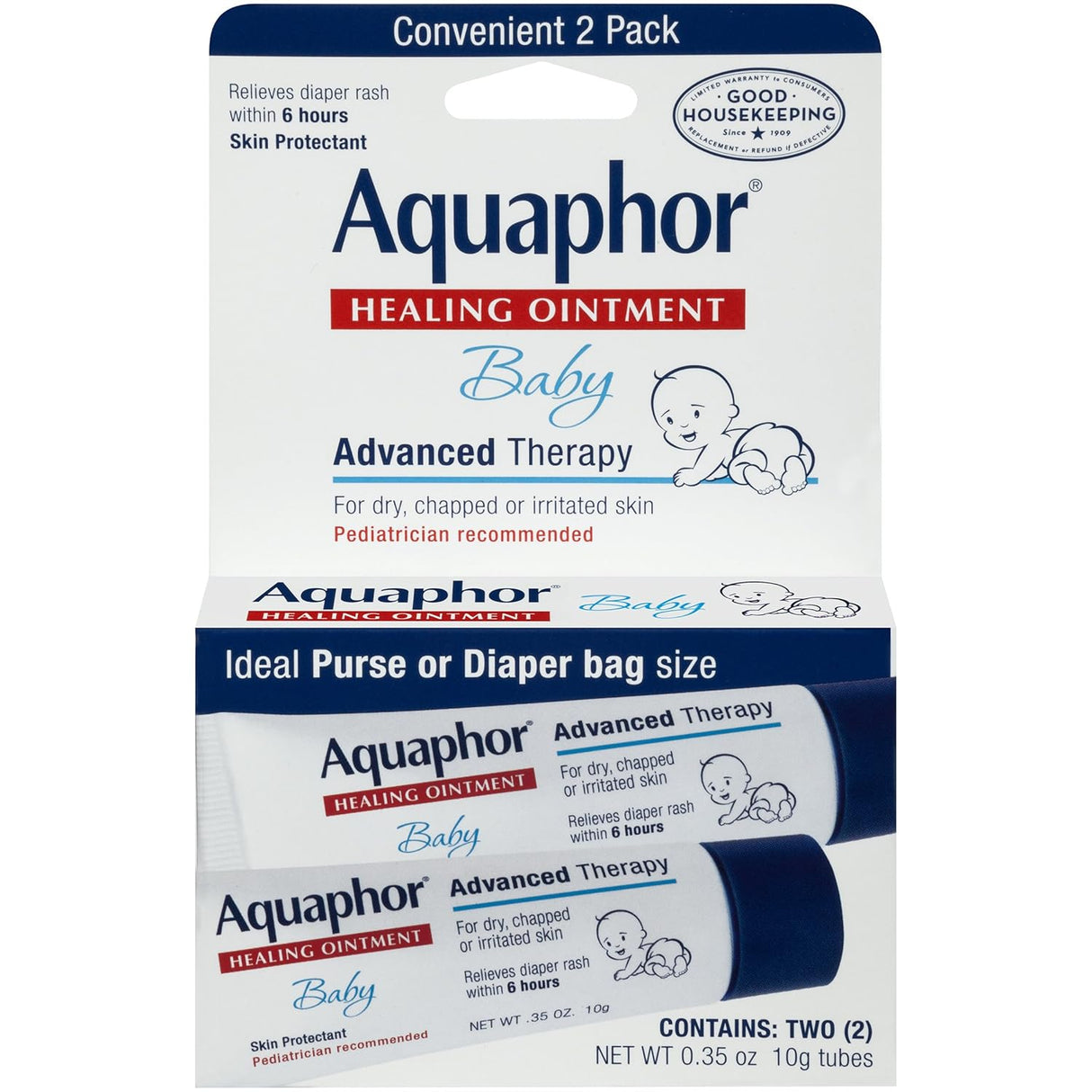 Aquaphor Baby Healing Ointment To-Go Pack for Chapped Cheeks and Diaper Rash, 2 count-072140003142-LR-288038-1-LR eShop