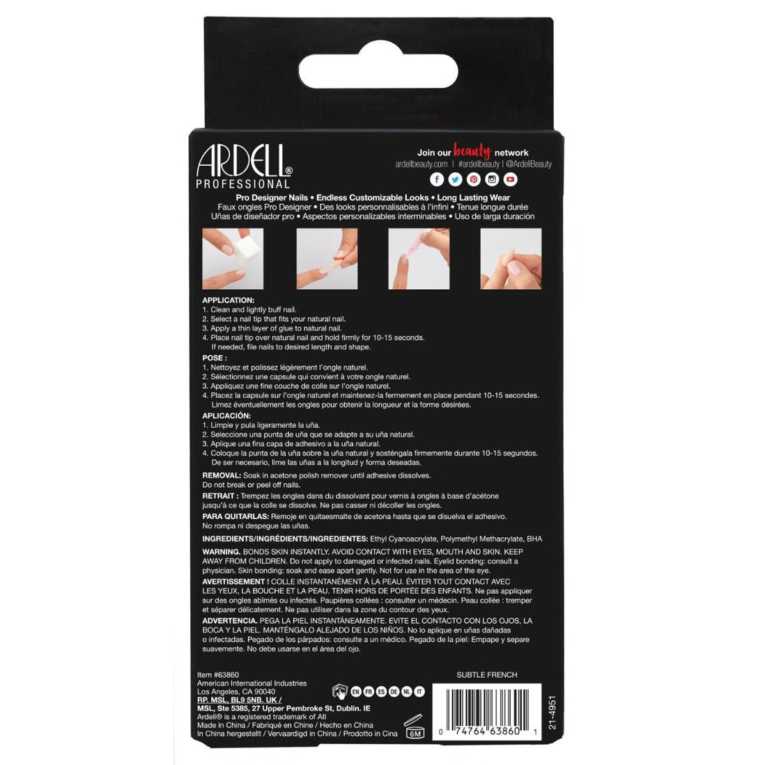 Ardell Nail Addict False Nails - Subtle French-074764638601-LR-361329-6-LR eShop
