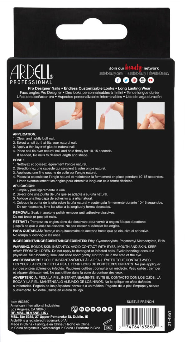 Ardell Nail Addict False Nails - Subtle French-074764638601-LR-361329-6-LR eShop