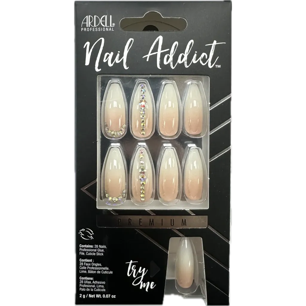 Ardell Nail Addict Premium Artificial Nail Set - Nude Light Crystals-074764546012-LR-352990-1-LR eShop