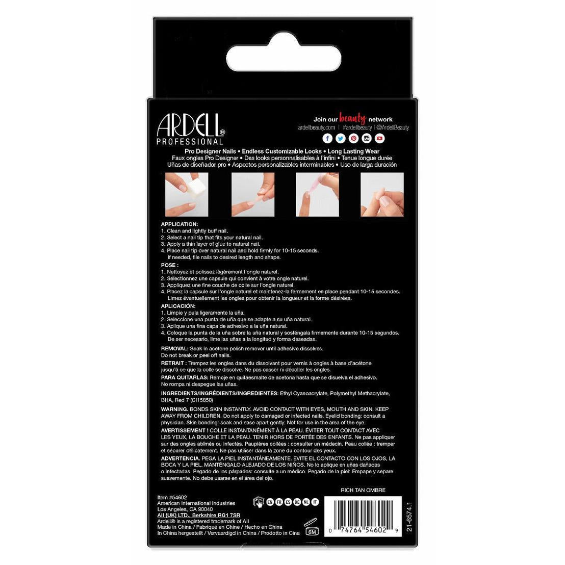 Ardell Nail Addict Premium False Nails - Rich Tan Ombré-074764546029-LR-343223-5-LR eShop