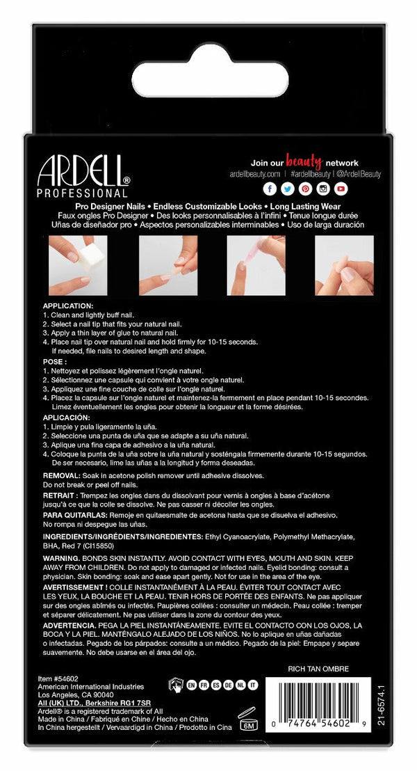 Ardell Nail Addict Premium False Nails - Rich Tan Ombré-074764546029-LR-343223-5-LR eShop