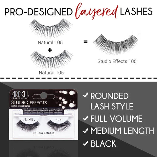 Ardell Studio Effect Lashes - 105 Black-074764652478-LR-294080-5-LR eShop