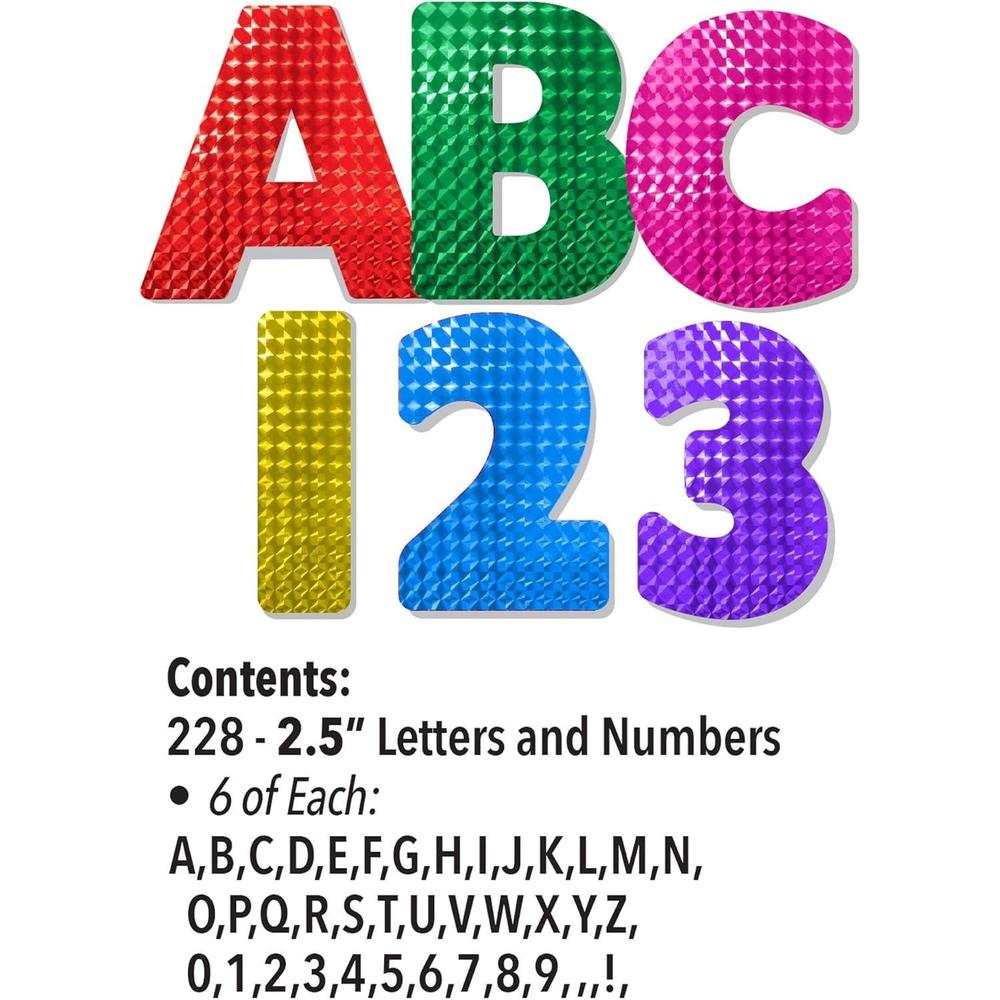 ArtSkills 2.5" Paper Poster Letters and Numbers - Holographic, 228 count-672125014448-LR-317736-3-LR eShop