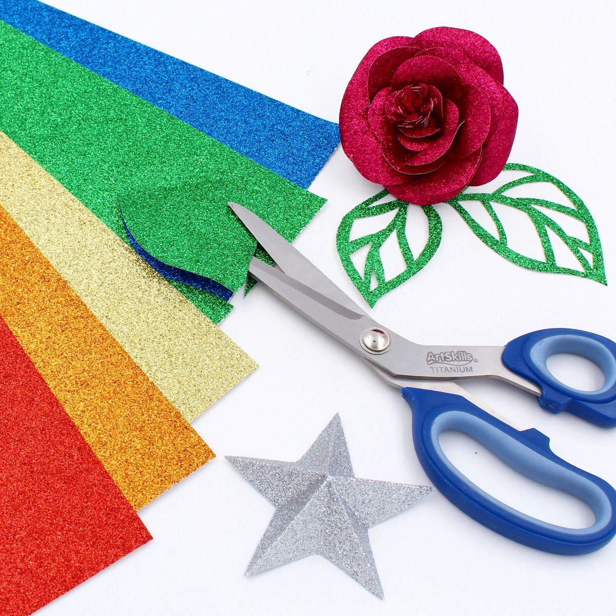 ArtSkills Classic Glitter Paper - 10 count, 9" x 12"-672125025758-LR-349755-4-LR eShop