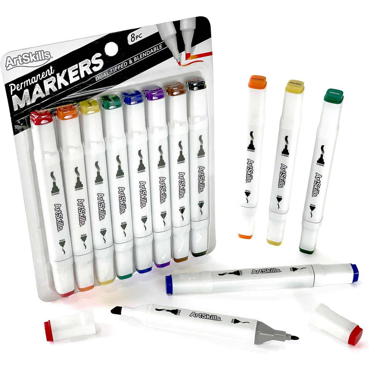 ArtSkills Dual Tip Blendable Permanent Markers, 8 count-672125065136-LR-349749-2-LR eShop