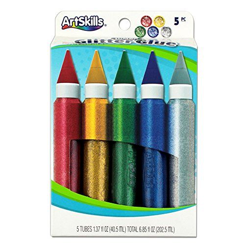 ArtSkills Puffy Classic Jumbo Rainbow Glitter Glue Pens, 5 count-672125013281-LR-189506-1-LR eShop