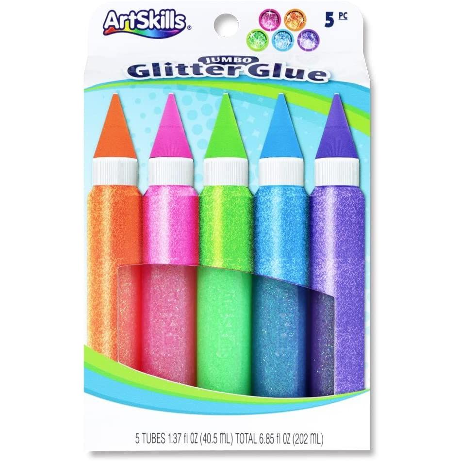 ArtSkills Puffy Neon Jumbo Rainbow Glitter Glue Pens, 5 count-672125014783-LR-349752-1-LR eShop