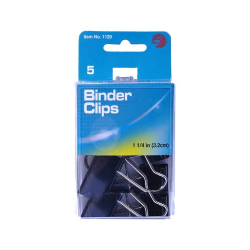 Ava 1.25" Binder Clips - Black, 5 count-813245011539-LR-324219-1-LR eShop