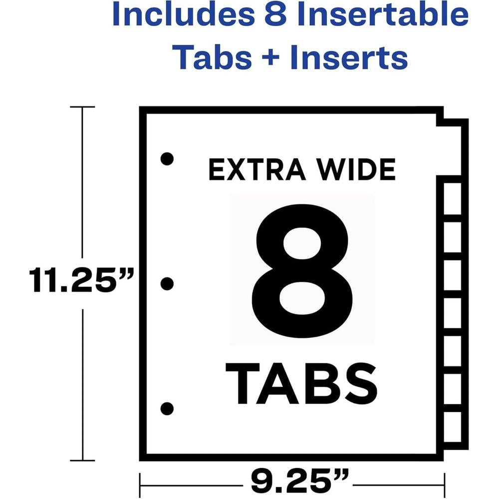 Avery Big Tab Insertable Dividers - Assorted, 8 count-072782119034-LR-324207-4-LR eShop