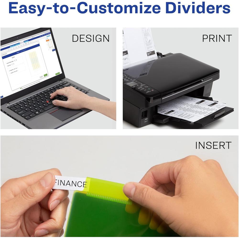 Avery Big Tab Insertable Dividers - Assorted, 8 count-072782119034-LR-324207-5-LR eShop