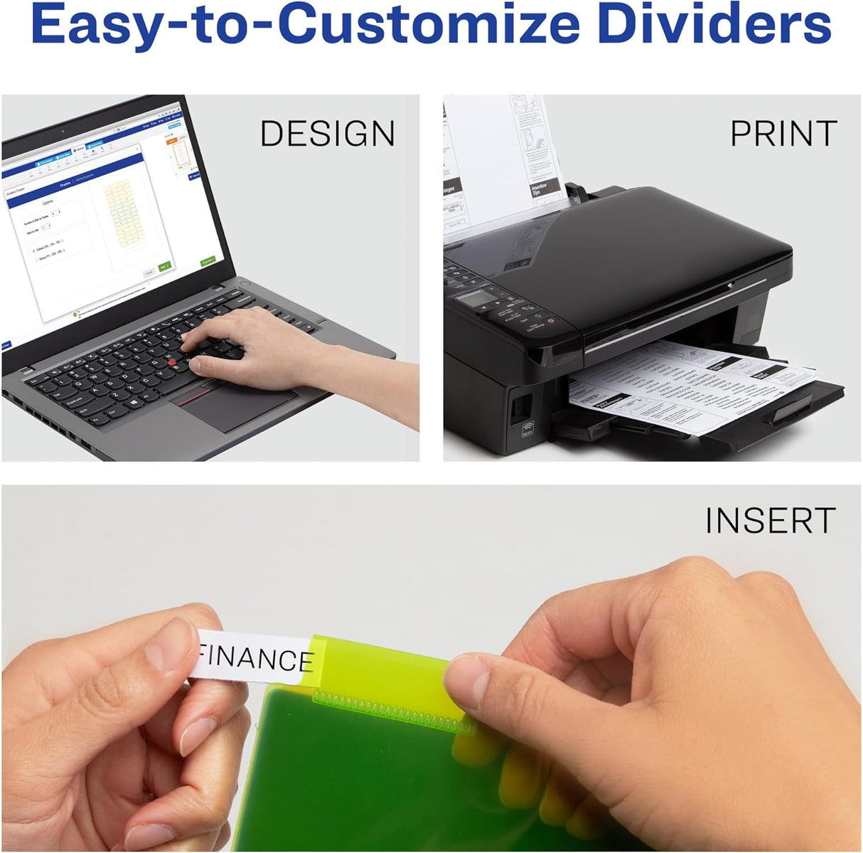 Avery Big Tab Insertable Dividers - Assorted, 8 count-072782119034-LR-324207-5-LR eShop