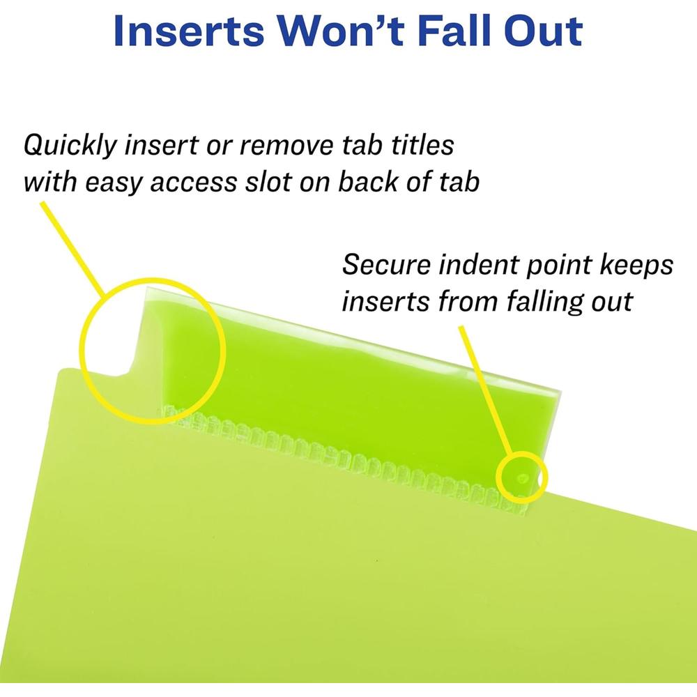 Avery Big Tab Insertable Dividers - Assorted, 8 count-072782119034-LR-324207-8-LR eShop