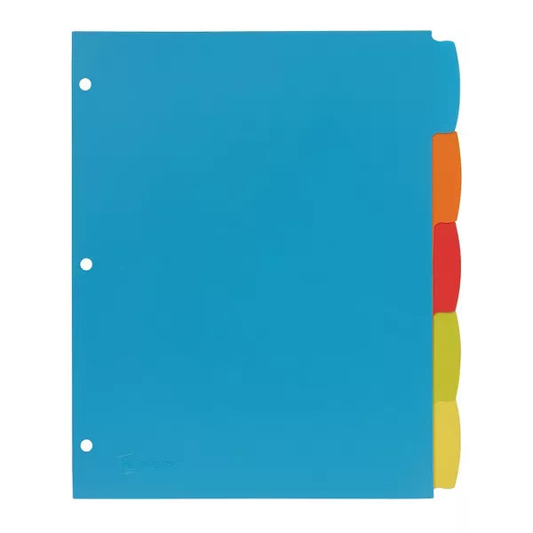 Avery Big Tab Write & Erase Plastic Dividers - Assorted, 5 count-072782161293-LR-324209-6-LR eShop