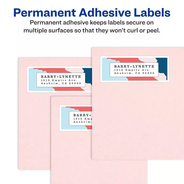 Avery Easy Peel Address Labels, 1" x 2.625" - White, 300 count-072782181604-LR-146271-4-LR eShop