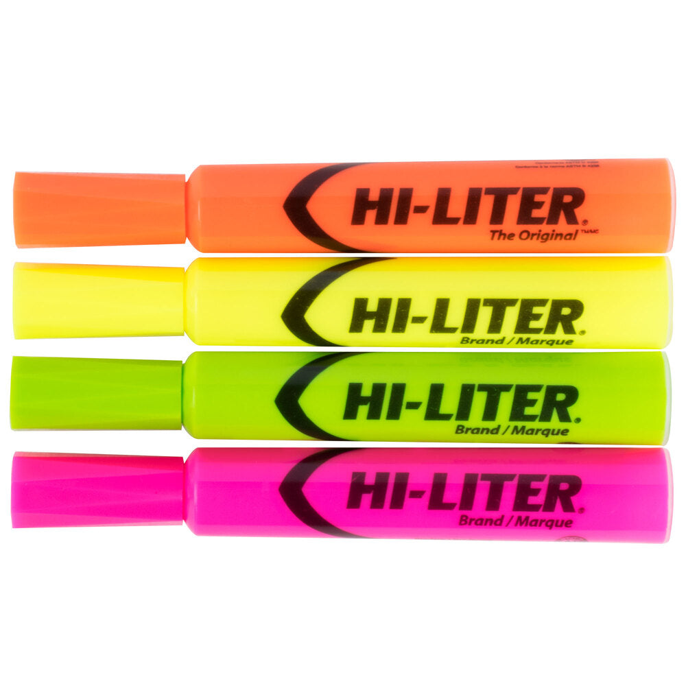 Avery Hi-Liter Fluorescent Desk Style Highlighters - Assorted, 4 count-071709240639-LR-08260-2-LR eShop