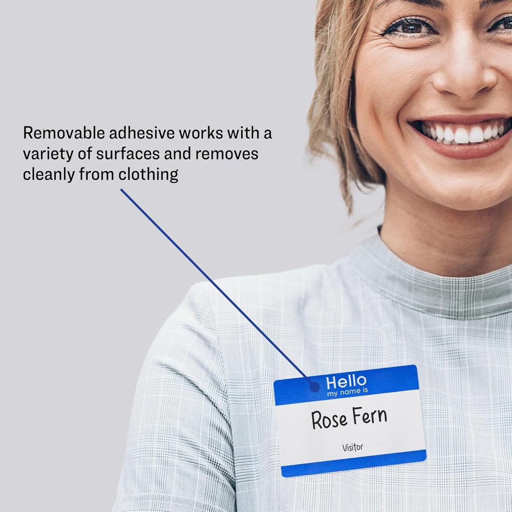 Avery Self-Adhesive Name Badge Labels - Blue and White, 25 count-072782061753-LR-104229-3-LR eShop
