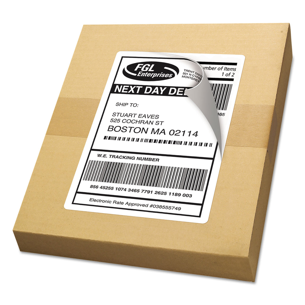 Avery TrueBlock Permanent Inkjet Shipping Labels, 5.5" x 8.5" - White, 50 count-072782081263-LR-282685-2-LR eShop