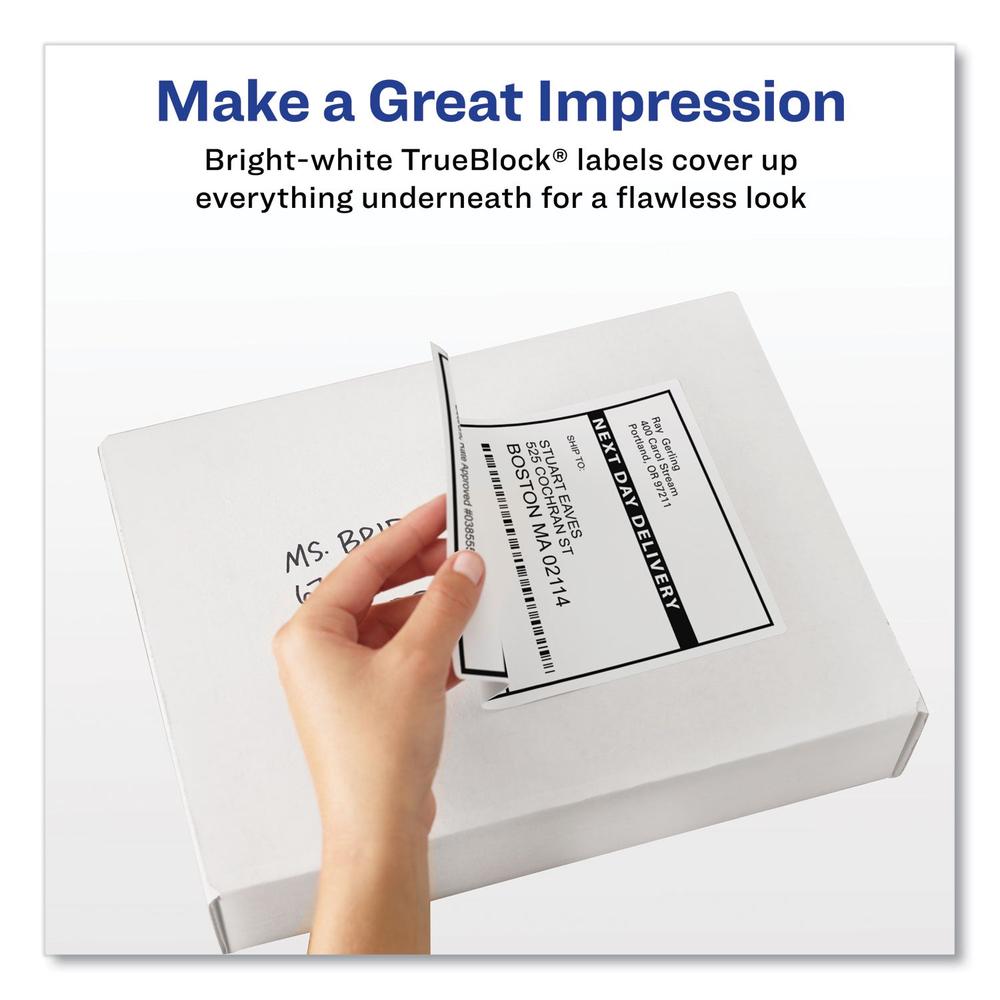 Avery TrueBlock Permanent Inkjet Shipping Labels, 5.5" x 8.5" - White, 50 count-072782081263-LR-282685-3-LR eShop